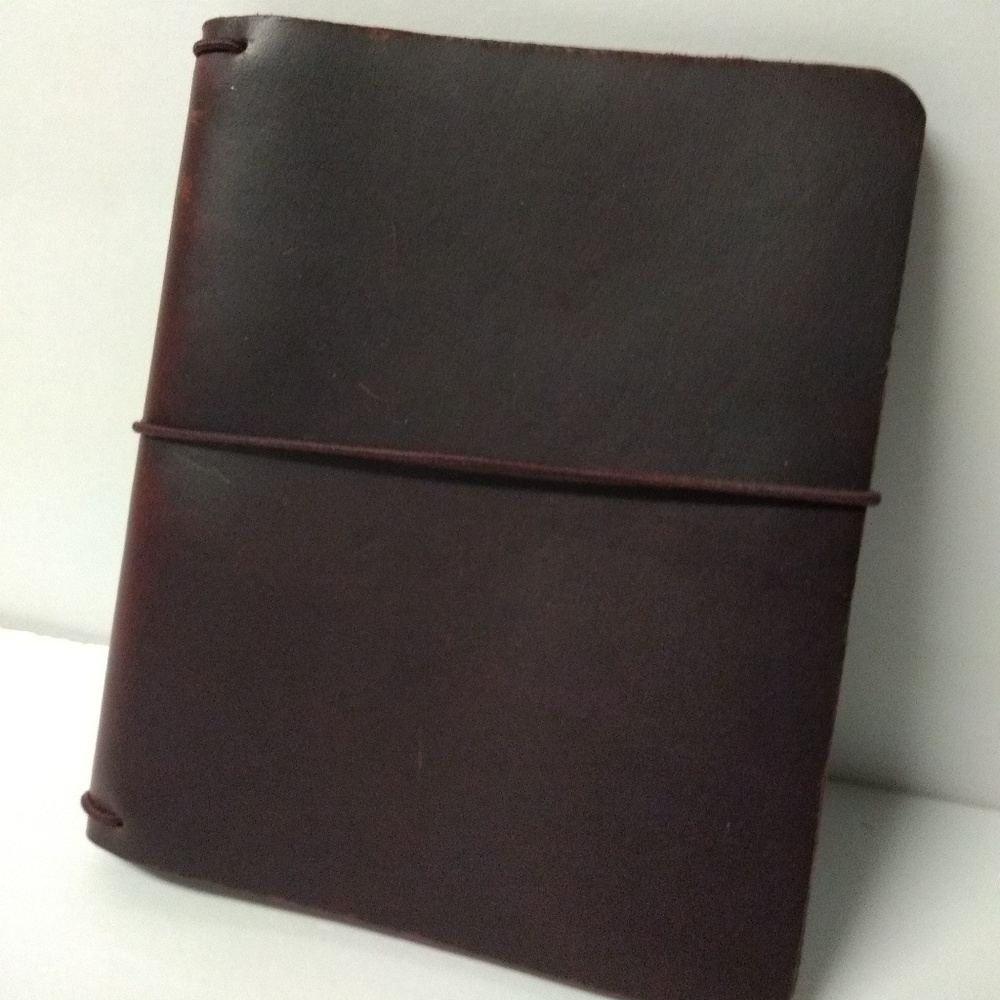 tn Leather quill passport size travelers notebook